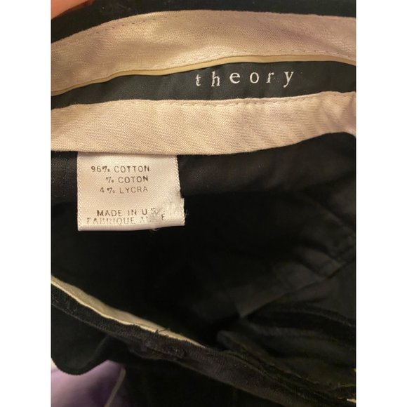 Theory - Black Velvet Low Rise Wide Leg Trousers (XS-S) - Picture 4 of 8